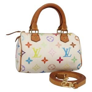 LOUIS VUITTON Monogram Multicolor Mini Speedy Bag White M92645